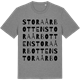 Mid Heather Gray t-shirt med Stora Årbotten ordlek t-shirt