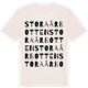 Vintage White t-shirt med Stora Årbotten ordlek t-shirt