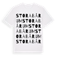 White t-shirt med Stora Bårum ordlek t-shirt