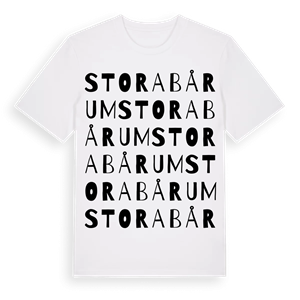 Stora Bårum ordlek t-shirt – ekologisk bomull t-shirt från PinShirt