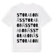 White t-shirt med Stora Bonäs ordlek t-shirt