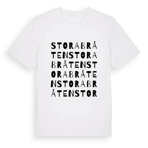 Stora Bråten ordlek t-shirt – ekologisk bomull t-shirt från PinShirt