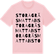 Pink Cotton t-shirt med Stora gräsmattan ordlek t-shirt