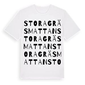 Stora gräsmattan ordlek t-shirt – ekologisk bomull t-shirt från PinShirt