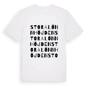 Stora Lönnhöjden ordlek t-shirt – ekologisk bomull t-shirt från PinShirt