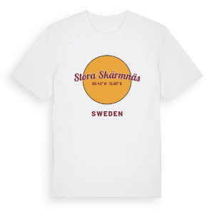 Stora Skärmnäs cirkel t-shirt – ekologisk bomull t-shirt från PinShirt