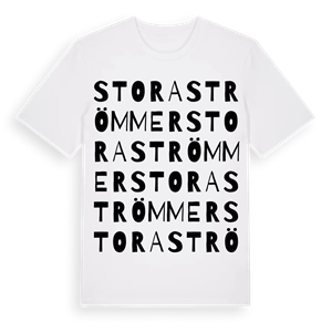 Stora Strömmer ordlek t-shirt – ekologisk bomull t-shirt från PinShirt