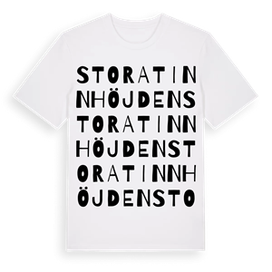 Stora Tinnhöjden ordlek t-shirt – ekologisk bomull t-shirt från Pinshirt