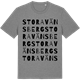 Mid Heather Gray t-shirt med Stora Vänsberg ordlek t-shirt