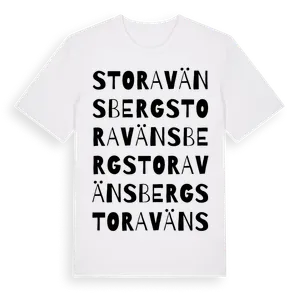 Stora Vänsberg ordlek t-shirt – ekologisk bomull t-shirt från Pinshirt