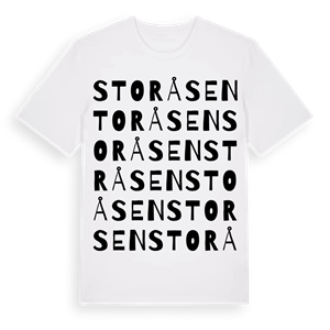 Storåsen ordlek t-shirt – ekologisk bomull t-shirt från PinShirt