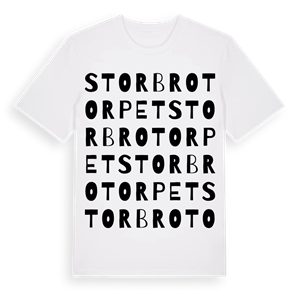 Storbrotorpet ordlek t-shirt – ekologisk bomull t-shirt från PinShirt