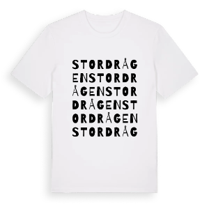 Stordrågen ordlek t-shirt – ekologisk bomull t-shirt från PinShirt