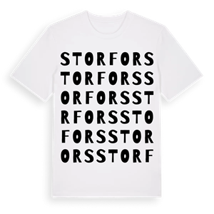 Storfors ordlek t-shirt – ekologisk bomull t-shirt från PinShirt