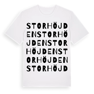 Storhöjden ordlek t-shirt – ekologisk bomull t-shirt från PinShirt