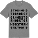 Mid Heather Gray t-shirt med Stormon ordlek t-shirt