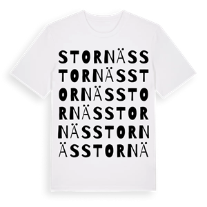 Stornäs ordlek t-shirt – ekologisk bomull t-shirt från PinShirt