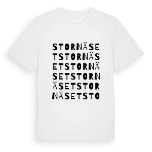 Stornäset ordlek t-shirt – ekologisk bomull t-shirt från PinShirt