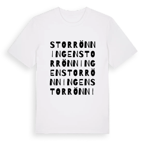 Storrönningen ordlek t-shirt – ekologisk bomull t-shirt från PinShirt