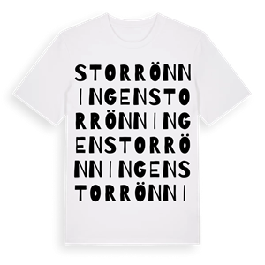 Storrönningen ordlek t-shirt – ekologisk bomull t-shirt från PinShirt