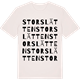 Vintage White t-shirt med Storslätten ordlek t-shirt