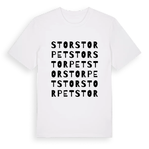 Storstorpet ordlek t-shirt – ekologisk bomull t-shirt från PinShirt