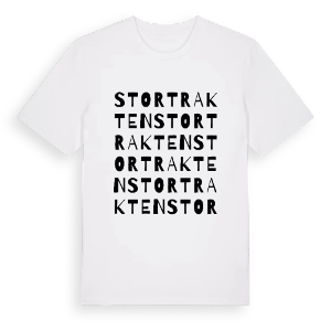 Stortrakten ordlek t-shirt – ekologisk bomull t-shirt från PinShirt
