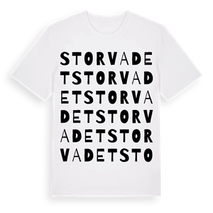 Storvadet ordlek t-shirt – ekologisk bomull t-shirt från PinShirt