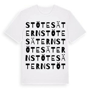 Stötesätern ordlek t-shirt – ekologisk bomull t-shirt från Pinshirt