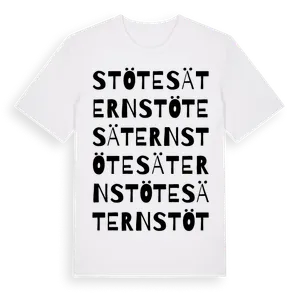 Stötesätern ordlek t-shirt – ekologisk bomull t-shirt från Pinshirt