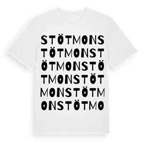 Stötmon ordlek t-shirt – ekologisk bomull t-shirt från PinShirt