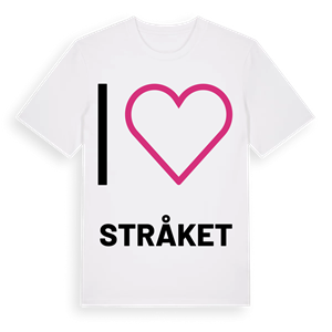 Jag älskar Stråket t-shirt stort tryck – ekologisk bomull t-shirt från PinShirt