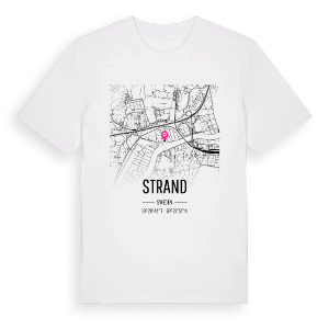 Strand karta t-shirt – ekologisk bomull t-shirt från PinShirt