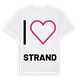 Jag älskar Strand t-shirt stort tryck