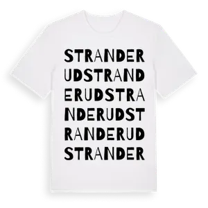 Stranderud ordlek t-shirt – ekologisk bomull t-shirt från Pinshirt