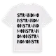 White t-shirt med Strandmon ordlek t-shirt