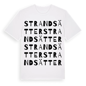 Strandsätter ordlek t-shirt – ekologisk bomull t-shirt från PinShirt