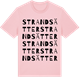 Pink Cotton t-shirt med Strandsätter ordlek t-shirt