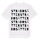 White t-shirt med Strandsätter ordlek t-shirt
