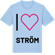 Blue Soul t-shirt med Jag älskar Ström t-shirt stort tryck