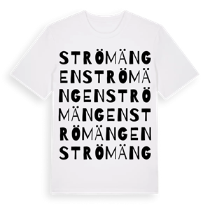 Strömängen ordlek t-shirt – ekologisk bomull t-shirt från PinShirt