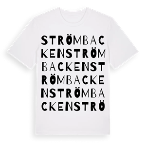 Strömbacken ordlek t-shirt – ekologisk bomull t-shirt från PinShirt
