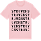 Pink Cotton t-shirt med Struven ordlek t-shirt