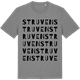 Mid Heather Gray t-shirt med Struven ordlek t-shirt