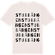 Vintage White t-shirt med Stubbängen ordlek t-shirt
