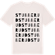 Vintage White t-shirt med Stubberud ordlek t-shirt