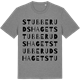Mid Heather Gray t-shirt med Stubberudshaget ordlek t-shirt