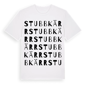 Stubbkärr ordlek t-shirt – ekologisk bomull t-shirt från PinShirt