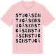 Pink Cotton t-shirt med Stugåsen ordlek t-shirt