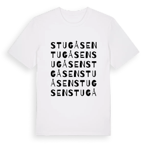 Stugåsen ordlek t-shirt – ekologisk bomull t-shirt från PinShirt